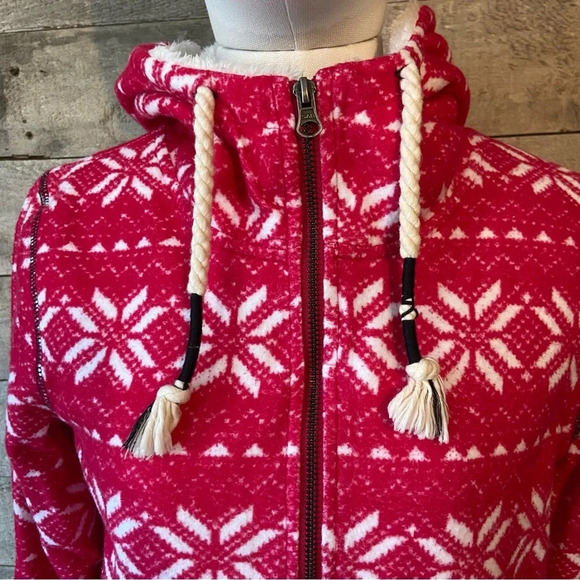 Roxy women’s faux fur lined Nordic patterned hoodie in size medium - Picture 5 of 11